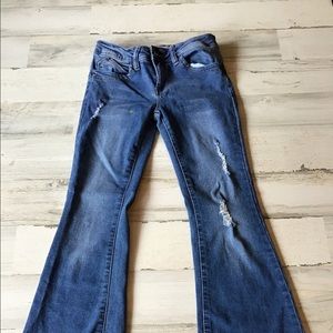 YMI WannaBettaFit Distressed Flare Jeans *Paint